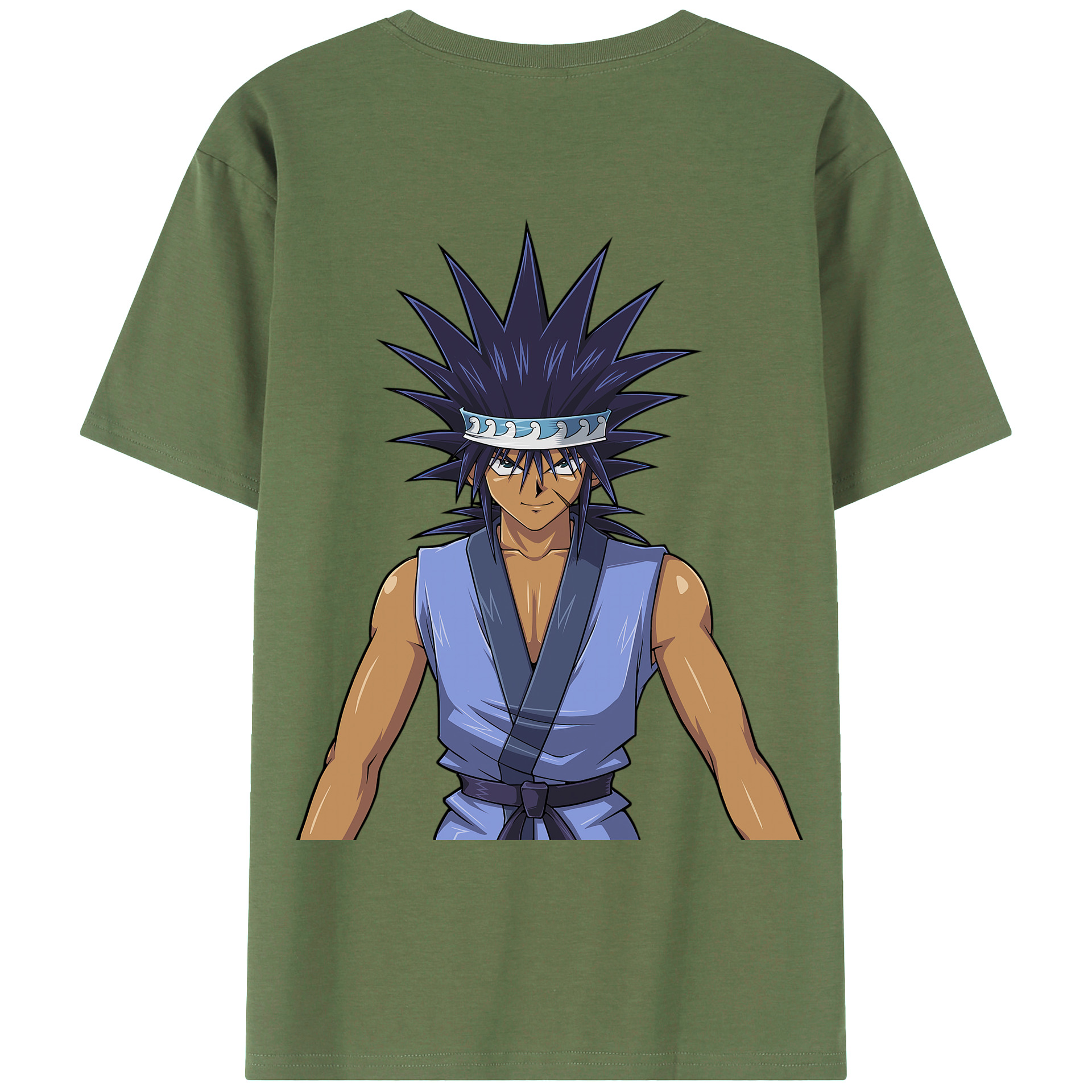 （画像用） 遊☆戯☆王 Yu-Gi-Oh! 綿100％ メンズ半袖Tシャツ（バックプリント） 通気性
